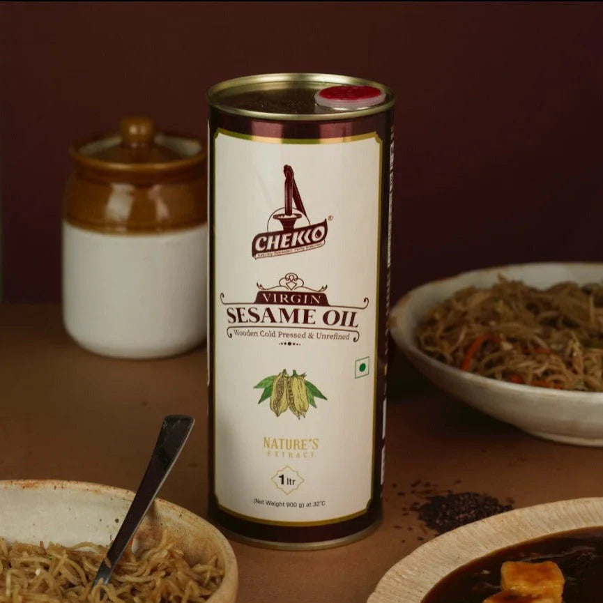 Sesame Oil (Chekko - Wooden Cold pressed Virgin Oil) – Aram