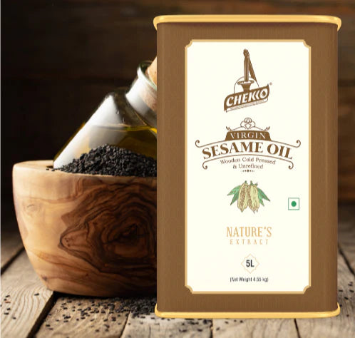 Sesame Oil (Chekko - Wooden Cold pressed Virgin Oil) – Aram