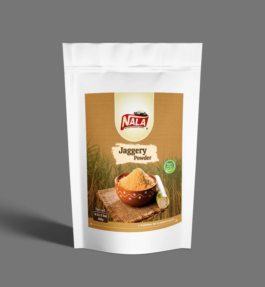 Nala Raw Cane Jaggery Powder (Nattu Sakkarai) - 1 LB