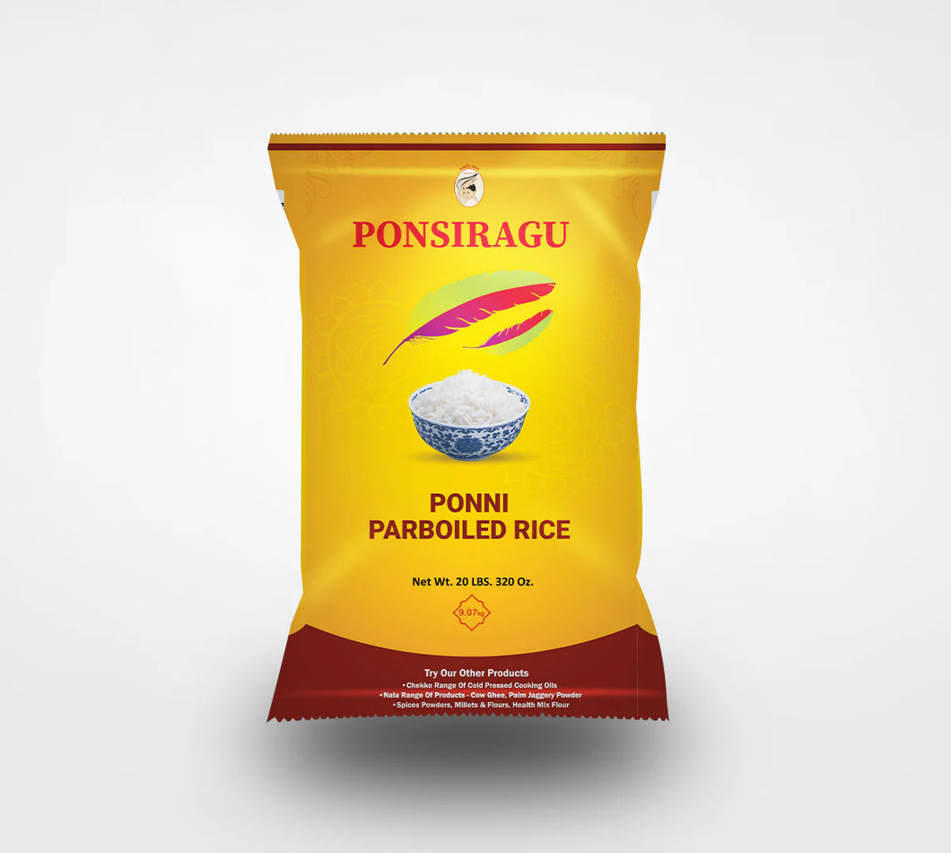 Ponni Boiled Rice - 20LB (Premium Quality)