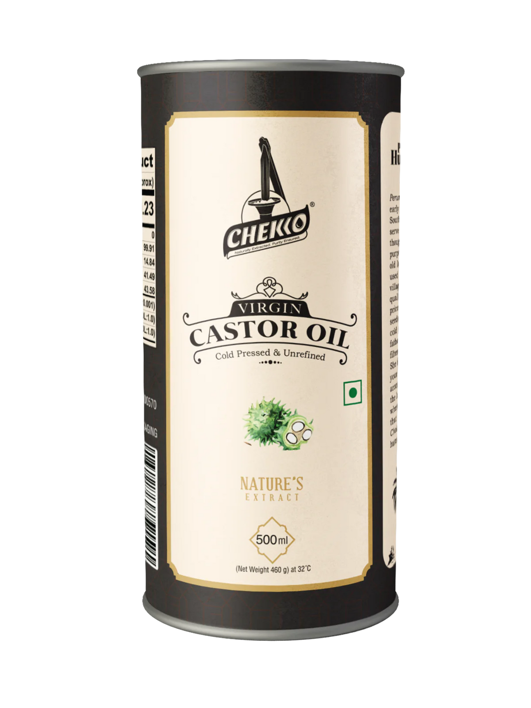 Castor Oil (Chekko - Wooden Cold Pressed Virgin Oil)