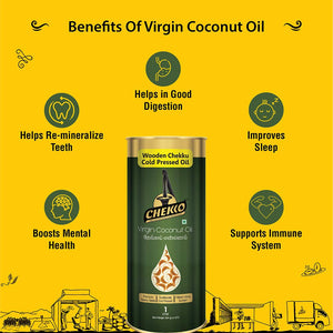 Coconut Oil (Chekko - Wooden Cold Pressed Virgin Oil)