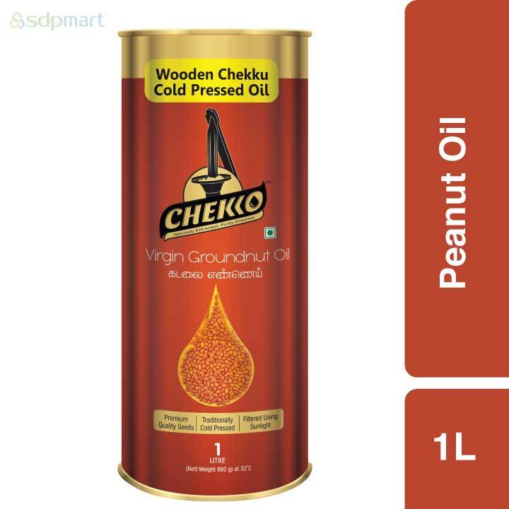Groundnut [Peanut] Oil (Chekko - Wooden Cold pressed Virgin Oil)